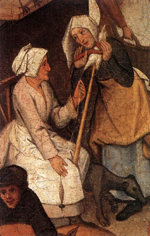 BRUEGHEL, Pieter the Younger Proverbs (detail) fgjh oil painting picture